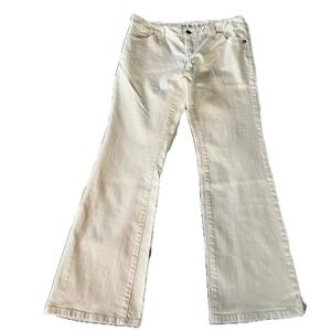 MK Michael Kors White Bootcut Flare Jeans Women's Size 14